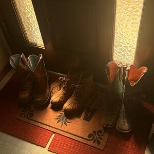 Ariat Brown and Tan Leather Ankle Boots & Cowboy Booties